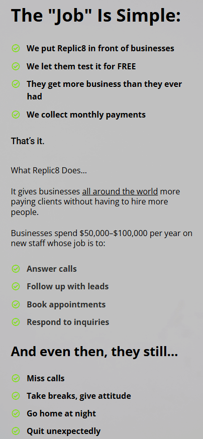 Replic8 Review Job